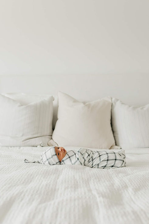 Ledger Design Large Baby Swaddle Blanket in Premium Knit