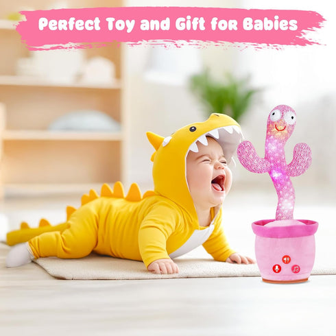 18 1 SANJOIN Dancing Talking Cactus Toy for Baby Toddlers, Baby Girl Toys Months+, Adjustable Volume, Mimicking