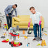 Kids Cleaning Set for Toddlers - Pretend Play Housekeeping Supplies with Real Working Vacuum, Broom, Spray Bottle, Dust
