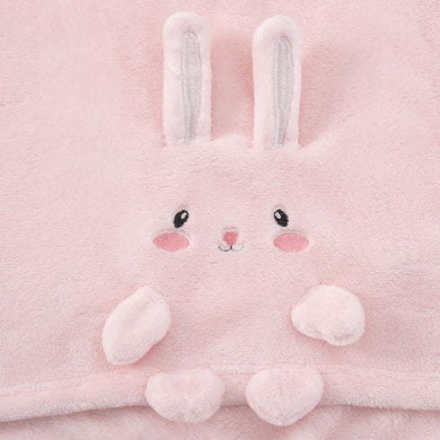 Baby Blanket, Foldable Rabbit Shape Plush Blanket, Super Soft Warm Breathable Receiving Blankets Newborn Nursery