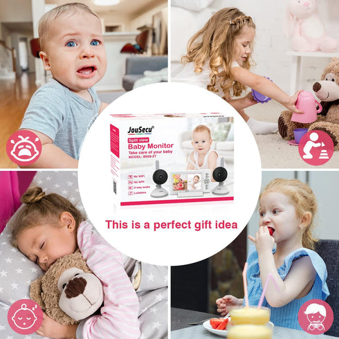Baby Monitor Camera Add-on Unit, Maximum 2 Cameras, Compatible with B049/B059 Monitor