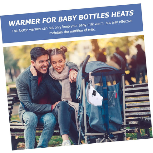 ERINGOGO Portable Milk Bottle Warmer Pouch Insulated Feeding for Travel Car Home Use Easy Open Zipper Closure Keeps