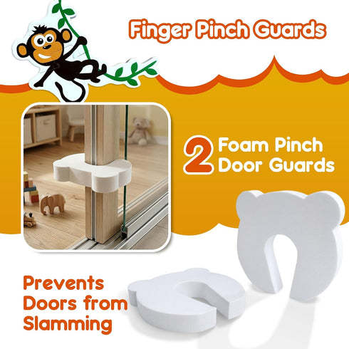 DAPPER CREATIVE 67 Pack Pinch Child Safety Kit - Baby Proofing Essentials | Magnetic Cabinet Locks, Power Point Outlet