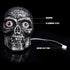 Sound Activated Skull with Light Up Eyes and Creepy Sounds, Halloween Party Prop Decoration