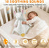 4-in-1 BEREST Unicorn Baby Sleep Soother Sound Machine with Heartbeat & White Noise|Security Blanket & Pacifier