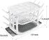 GREENDADI Rack,3-Tier Countertop 360 Baby Bottle Drying Large Capacity Organizer with Ventilation, Removable Drip Tray