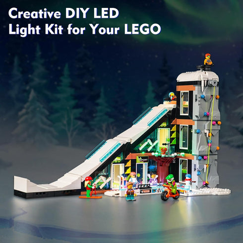 VONADO LED Light Kit for Lego Ski and Climbing Center 60366, DIY Creative Lighting Set Accessories
