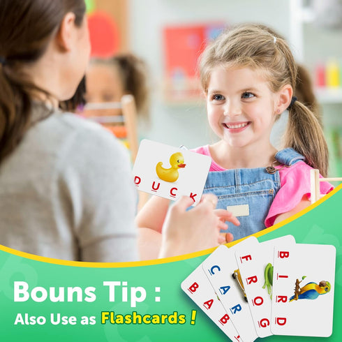 Educational Toys for Kids Ages 3-8, Spelling Games, Matching Letter Games for 4-8 Year Olds, Learning Games for