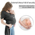 Jeroray Baby Wraps Carrier, Baby Carrier,Hands Free Infant Carrier, Lightweight,Breathable,Softness,Heather Grey