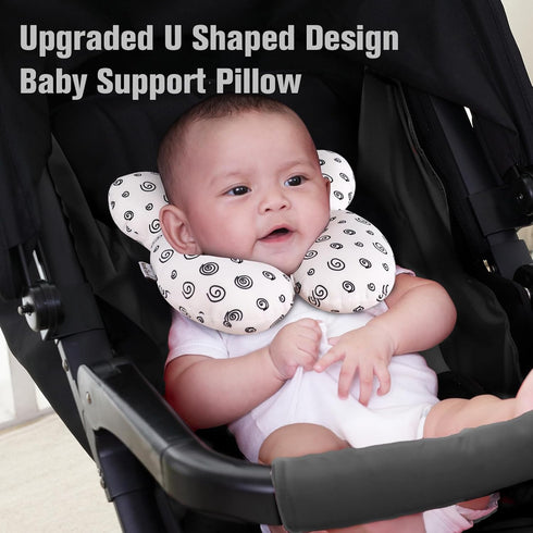 KAKIBLIN Baby Neck Pillow, Baby Head Pillow, Upgraded Travel Support Pillow for Carseat, Neck Support for Car Seat