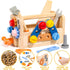 Set 39 2 3 4 3-5 TONZE Kids Tool with Apron, PCS Wooden Toddler Tool Bench Box Montessori Toys for Year Old Boys Girls