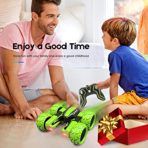 6+ 4WD 2.4Ghz 360 Amicool Remote Control Car Boy with Headlight, Hobby RC Car Stunt Kids Toy Gift for Boys Girls Years
