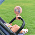 WiHoo Portable Stroller Fan, 11H Battery Life, 3 Speed 360° Rotate, USB Rechargeable, Pink
