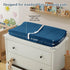 Homiest 2 Pack Changing Pad Cover, White + Light Navy Blue Changing Table Sheets, Ultra Soft Fleece Minky Dot Fabric