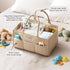 POIKSHARK Baby Diaper Caddy - Stylish Basket for Newborn Essentials, Nursery Storage Bin and Car Organizers for Diapers