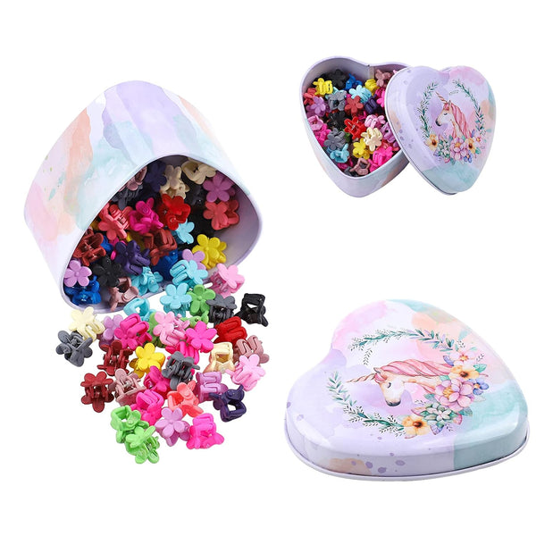 choicbaby 80PCS Baby Hair Clips for Girls, 16 Different Colors, Cute Mini Flower Hair Accessories for Infants