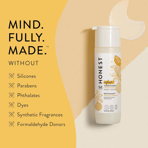 The Honest Company Silicone-Free Conditioner, Gentle for Baby, Citrus Vanilla Refresh, 10 fl oz