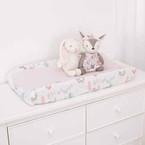 Super Soft Changing Pad Cover in Pink, Aqua, Grey, and White