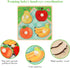 Wooden Peg Puzzles for Toddlers 1-3, Educational Preschool Peg Puzzle Toy, Set of 4 - Farm, Dinosaur, Fruit and Marine