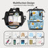 Hsnar Backpack Flowers Daisy Bees Waterproof Diaper Bag Large Capacity Baby Bag with Stroller Straps, Multi-Pocket