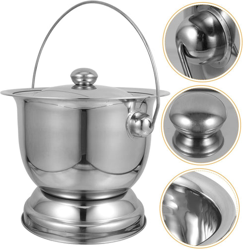 Commodes ORFOFE Stainless Steel Urinal Cup for Toddlers Adults Portable Potty for Travel Bedside