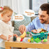 150Pcs Playset, 2Pack Kitchen Toddlers Pretend Cooking Cookware Accessories, Food, Picnic Blanket, Fruits, Veges
