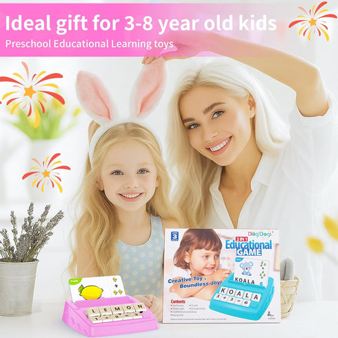3-8, 4-7 3 4 5 6 7 8 DEGIDEGI Educational Toys for Kids Ages Matching Letter Spelling Game ABC Learning, Learning Toys