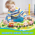 1 2 3 12 1st 2nd Montessori Wooden Train Toy for Years Old Toddlers | Magnetic Animals Train Kids Box, STEM Educational