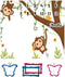 Naughty Little Monkey Baby Monthly Milestone Blanket for Boy Girl, Blanket with Month Marker Frame, 48x40in, 1-12 Months