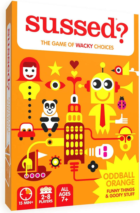SUSSED The Game of Wacky Choices - Social Card Game for Kids & Adults, Family Party Travel Game - Oddball Orange Deck