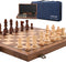 Ajedrez Magnetic Wooden Chess Set, 15" Walnut Folding Chess Board with Handcrafted Pieces