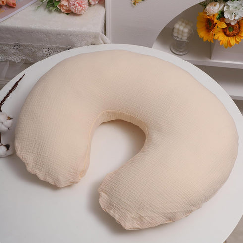 2 Pack 100% Onacosht Muslin Nursing Pillow Cover Cotton Ultra Soft Breastfeeding Pillow Covers for Baby Boy and Girl