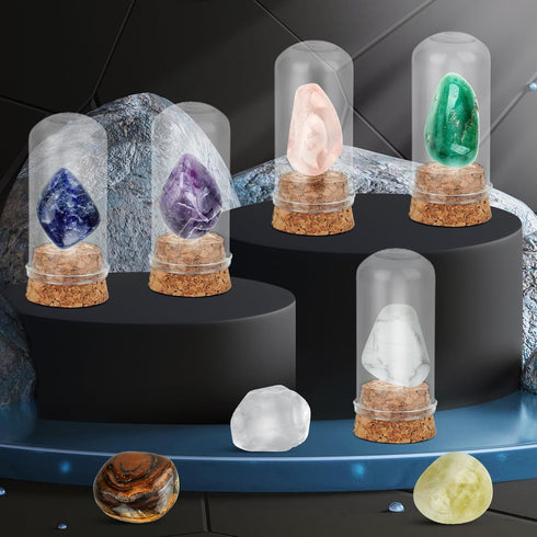 Gemstone Dig Kit, STEM Science Kit for Kids to Excavate 16 Real Gemstones, Educational DIY Toys