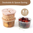 8 oz 3 Pack Moonkie Silicone Snack Containers for Kids | Baby Food Storage Containers with Airtight Lids and A Snack