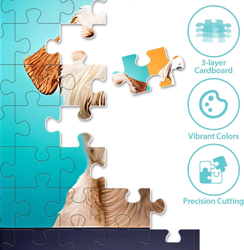 BraniacBits 500 500 20.5 15 inch Piece Puzzles for Adults, Cute Dogs Jigsaw Puzzle for Adults Seniors,Recycled
