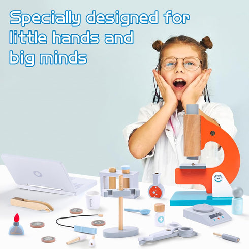 umu Kids Science Experiment Kit, Doctor Dress Up for Kids Ages 3-5, Scientist Costume Role Play Gift for Boys Girls