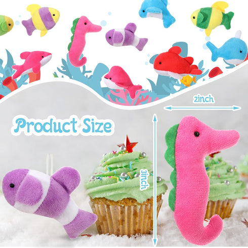 Deekin 100 Pack Mini Stuffed Animals, Bulk Small Plush Animal Toys, Tiny Critter Keychain Set for Kids Party Favors