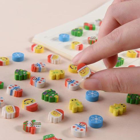 330 Pcs Mini Christmas Erasers for Kids Bulk, Cute Small Erasers for Goodie Bags and Christmas Party Favors