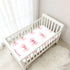CZXW 52" 28" Pink Bows Ribbons Crib Sheets Fitted x Natural Cotton Soft & Breathable for Baby Crib Mattress