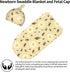Lcokin Set Cute Bee Baby Stuff Swaddle Blanket with Beanie Hat for Boys and Girls, Soft Daisy Newborn Swaddle Wrap