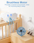 Portable Stroller Fan for Travel - LED Night Light Clip-on Fan Operated by Rechargeable Battery, Cordless Fan with