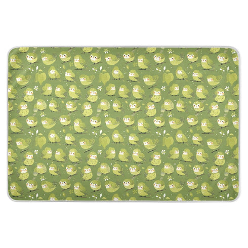siphylline Green Cute Birds Extra Large Resuable Potty Training Pad Soft Absorbent Diaper
