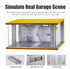 1/24 Scale Wooden Parking Garage Display Case for Diecast Cars with LED Light and Acrylic Cover