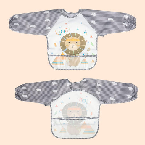 YINGJEE 3 6-36 Waterproof Baby Bibs, Pieces Bib with Sleeves EVA Long Sleeve Bib Boys Girls Months, Waterproof Baby