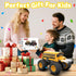 1/18 2.4GHz Remote Control School Bus Toy for Kids, RC Monster Truck Toy with LED Lights & Sound, Rechargeable Electric