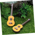 EXCEART 4 Pcs Wooden Miniature Guitar Miniature Wooden Instrument Desktop Micro Landscape Statue DIY Miniature Guitar