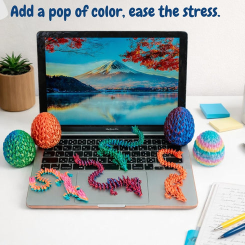 ELORION 4-Pack 3D Printed Dragon Eggs - Surprise Toys for Kids