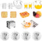 simarro Miniature Dollhouse Breakfast Accessories, 46 Pcs 1:12 Scale Mini Toast Machine Bread