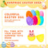 96Pcs 2.36inch 2pcs Aviski Colorful Easter Plastic Eggs for Kids Egg Hunt Basket Bag Empty Stuffers Fillers with Cute