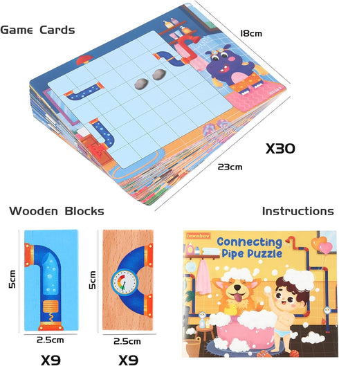 Cards30 Kids(2 Logical Puzzle,Sequence Matching Game,with Scenes,STEM Educational Toys for Kids,Stocking Stuffers